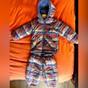Patagonia Toddler reversible Tribbles Jacket and Snow pants set Size 2 T